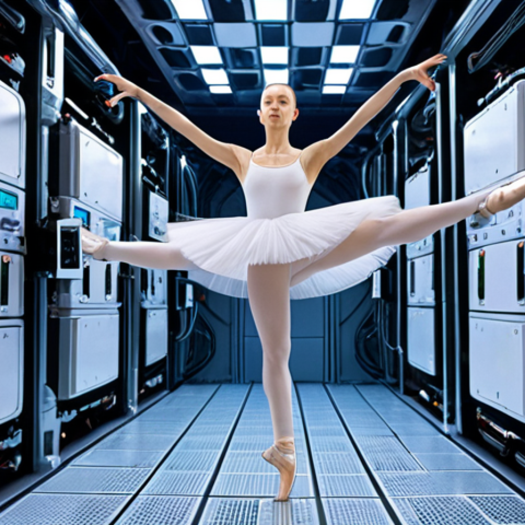 **

"A delicate ballet dancer, a qubit, balanced precariously on a pinpoint, surrounded by flashing cameras representing decoherence. The scene is set inside a complex, futuristic cryostat, with visible cooling mechanisms and sensors."

**