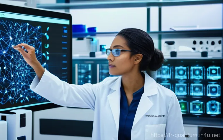 양자컴퓨터와 클라우드 서비스 - **Prompt:** A dynamic and abstract visualization of the fusion of quantum computing and cloud techno...