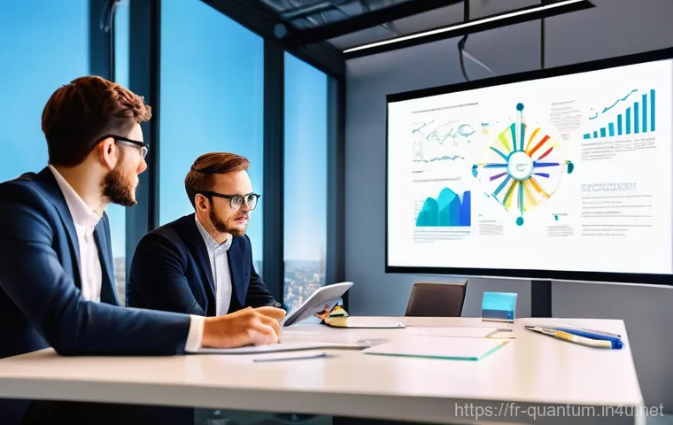 양자컴퓨터와 클라우드 서비스 - **Prompt:** A group of diverse, professional scientists and engineers (male and female, various ethn...