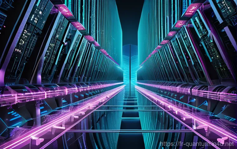 양자컴퓨터 기술의 한계 - **Prompt:** "An abstract yet powerful visualization of 'decoherence' as an invisible enemy against q...