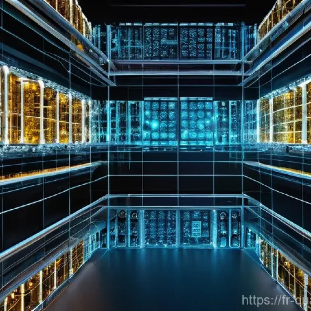 양자컴퓨터 알고리즘  Shor 알고리즘 Grover 알고리즘 - **"A breathtaking, futuristic laboratory scene showcasing the awe-inspiring potential of quantum com...