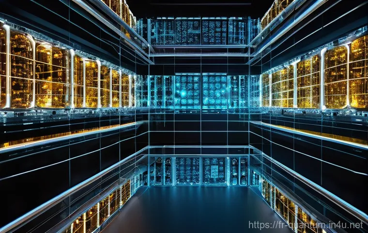 양자컴퓨터 알고리즘 Shor 알고리즘 Grover 알고리즘 - **"A breathtaking, futuristic laboratory scene showcasing the awe-inspiring potential of quantum com...