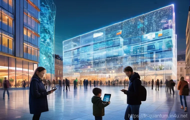 양자통신 기술의 미래 - **A focused male researcher, wearing a clean lab coat over professional attire, meticulously adjusti... 양자통신 기술의 미래 - **A focused male researcher, wearing a clean lab coat over professional attire, meticulously adjusti...