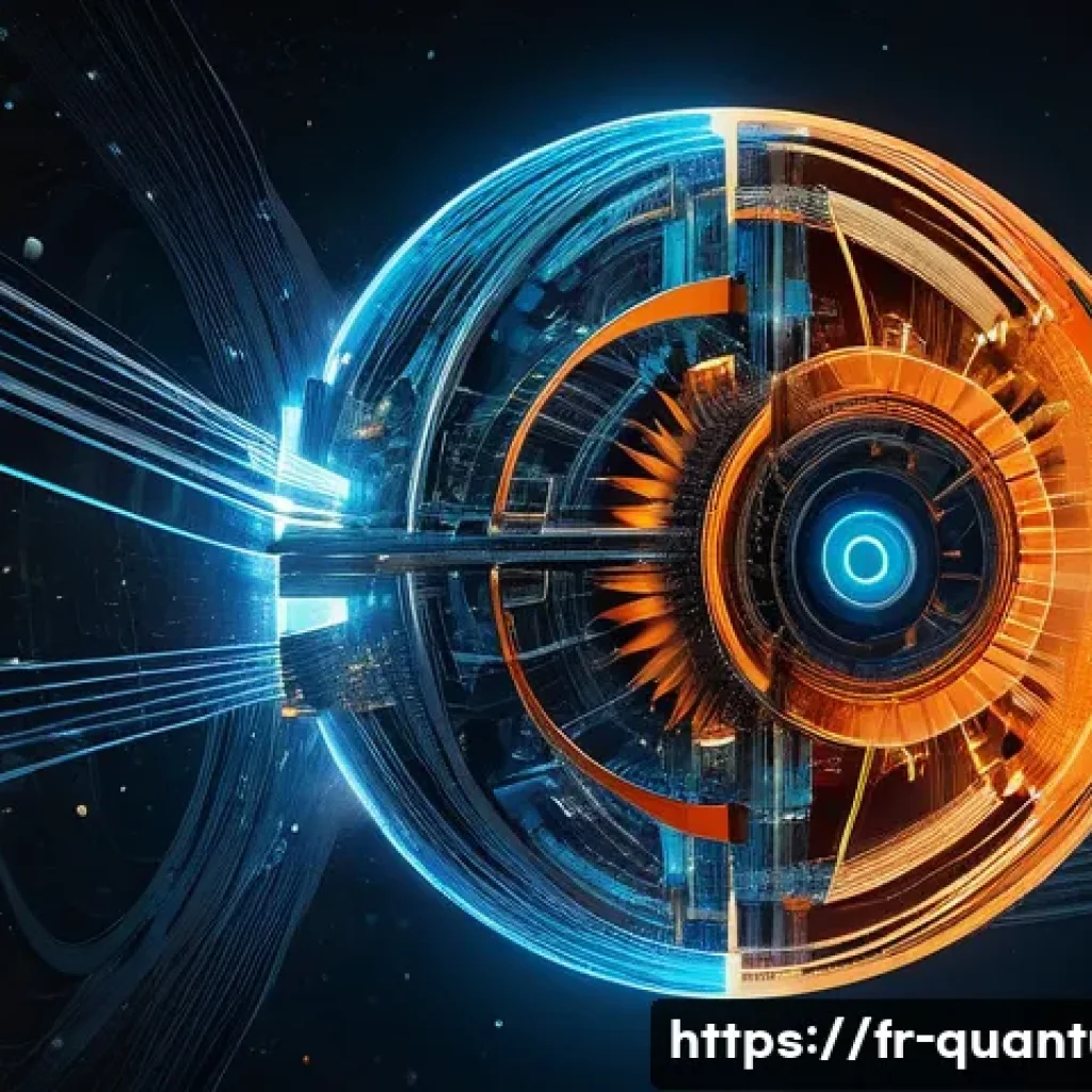 양자컴퓨터의 원리와 기초 - **Prompt: The Chameleon Qubit: Superposition in a Digital Cosmos**
"A stunning, highly detailed ...