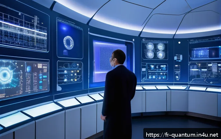 양자컴퓨터의 시장화 전망 - A futuristic quantum computing laboratory scene in Paris, featuring scientists in professional attir...